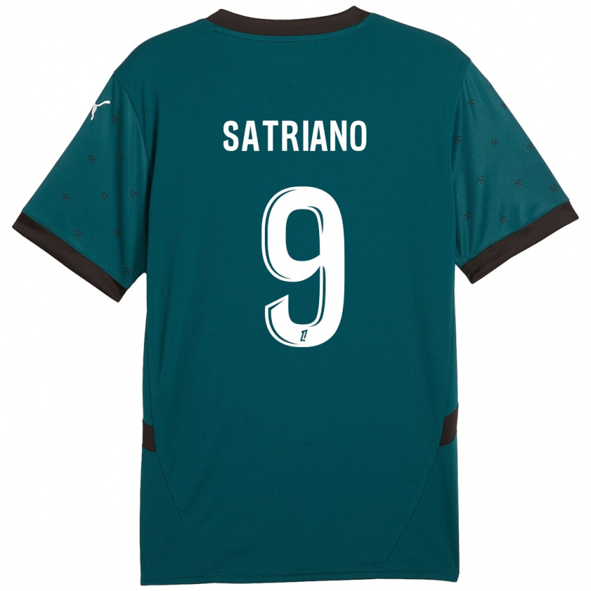 Kinder Martín Satriano #9 Dunkelgrün Auswärtstrikot Trikot 2024/25 T-Shirt Österreich