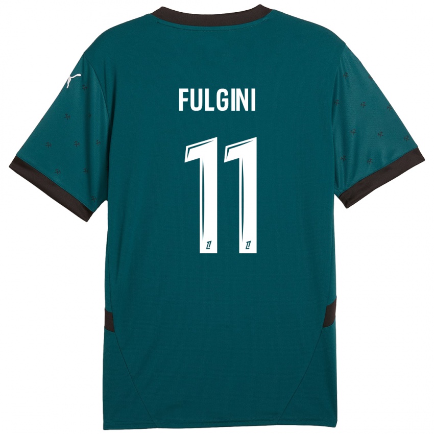 Kinder Angelo Fulgini #11 Dunkelgrün Auswärtstrikot Trikot 2024/25 T-Shirt Österreich