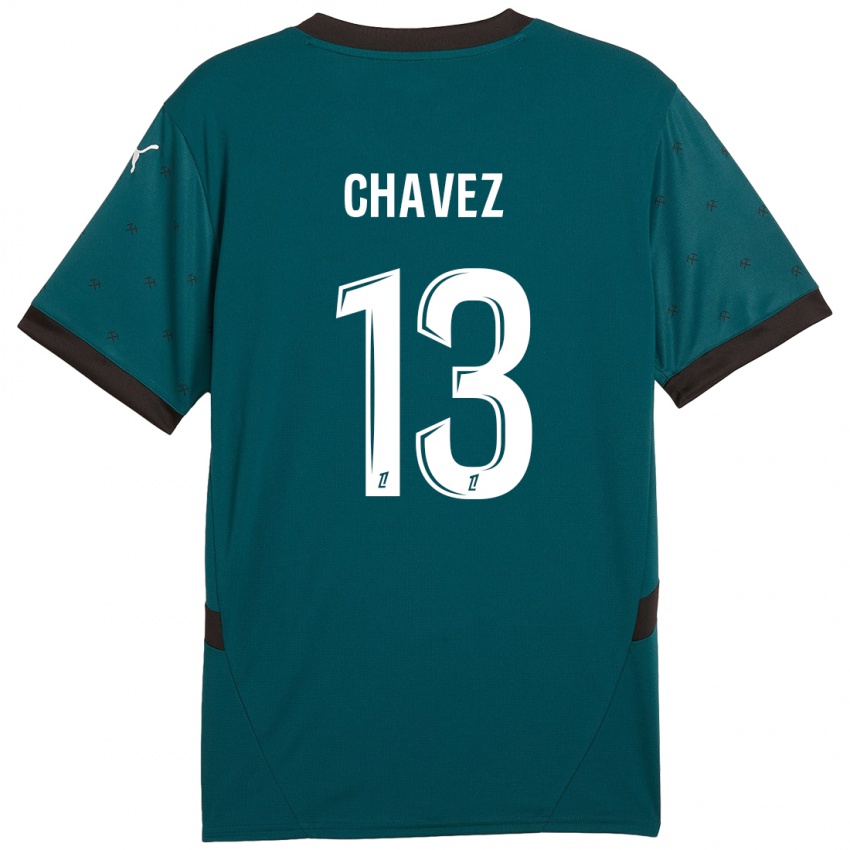 Kinder Jhoanner Chávez #13 Dunkelgrün Auswärtstrikot Trikot 2024/25 T-Shirt Österreich