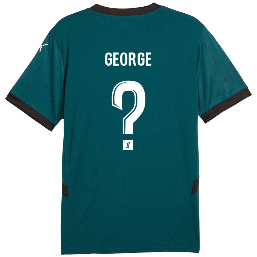 Kinder Ryan George #0 Dunkelgrün Auswärtstrikot Trikot 2024/25 T-Shirt Österreich