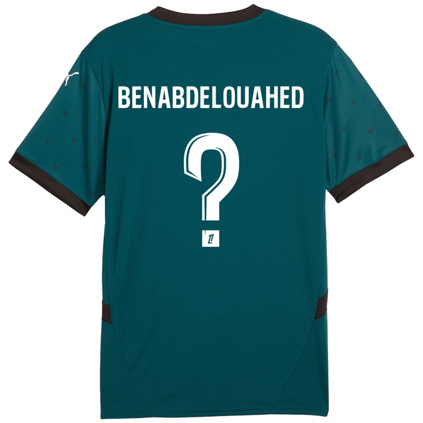 Kinder Kaïs Benabdelouahed #0 Dunkelgrün Auswärtstrikot Trikot 2024/25 T-Shirt Österreich