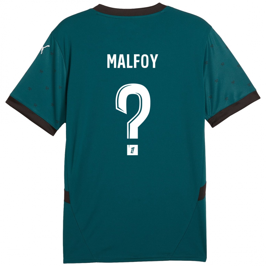 Kinder Lucas Malfoy #0 Dunkelgrün Auswärtstrikot Trikot 2024/25 T-Shirt Österreich