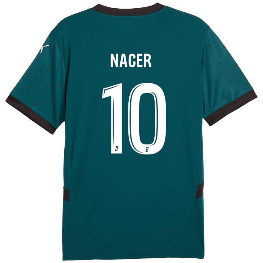 Kinder Myriem Nacer #10 Dunkelgrün Auswärtstrikot Trikot 2024/25 T-Shirt Österreich