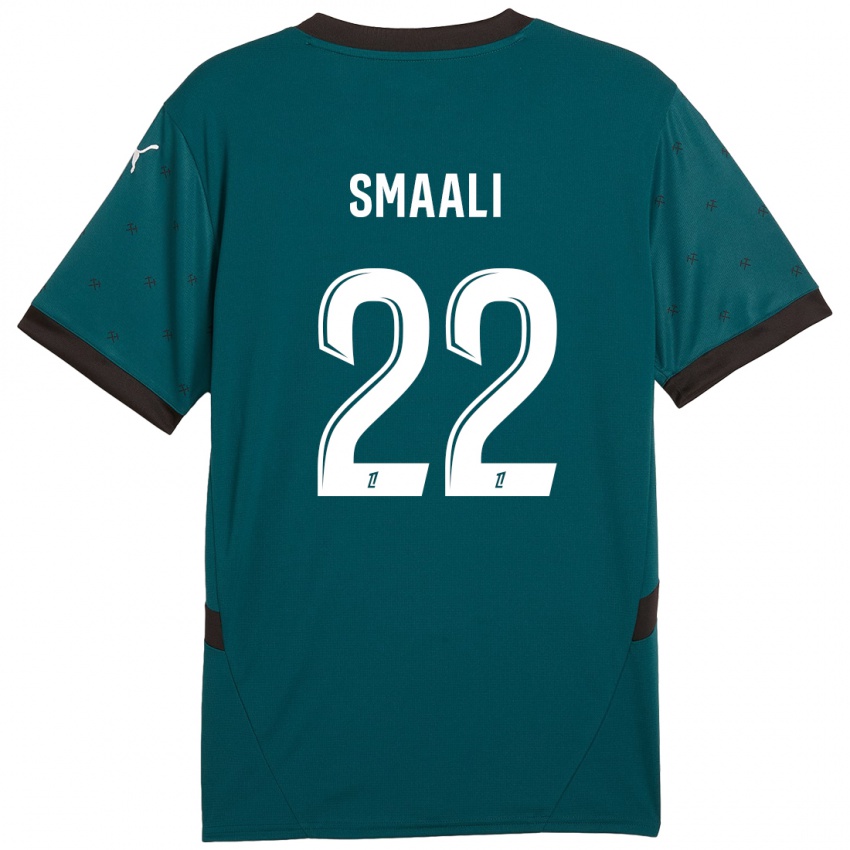 Kinder Emma Smaali #22 Dunkelgrün Auswärtstrikot Trikot 2024/25 T-Shirt Österreich