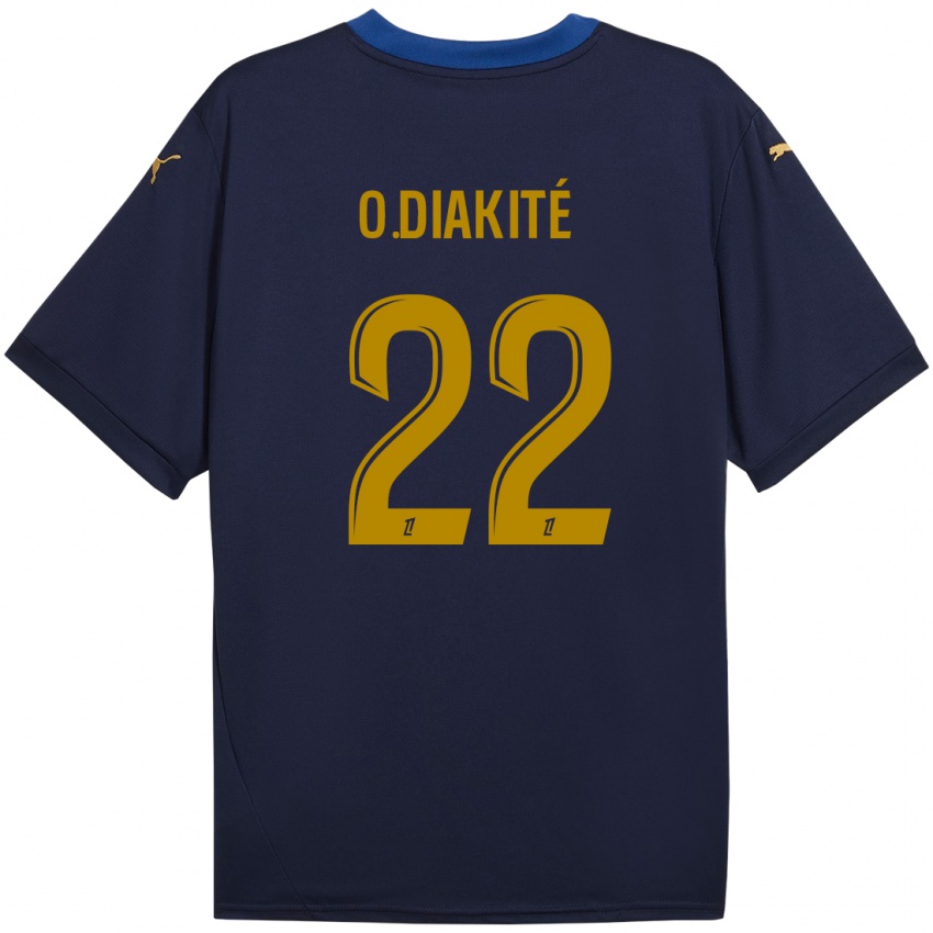 Kinder Oumar Diakité #22 Marineblau Gold Auswärtstrikot Trikot 2024/25 T-Shirt Österreich