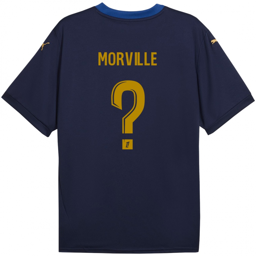 Kinder Matisse Morville #0 Marineblau Gold Auswärtstrikot Trikot 2024/25 T-Shirt Österreich