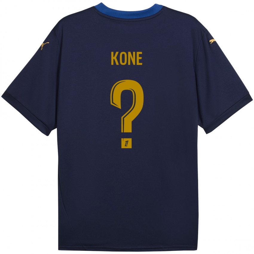 Kinder Abdoul Koné #0 Marineblau Gold Auswärtstrikot Trikot 2024/25 T-Shirt Österreich