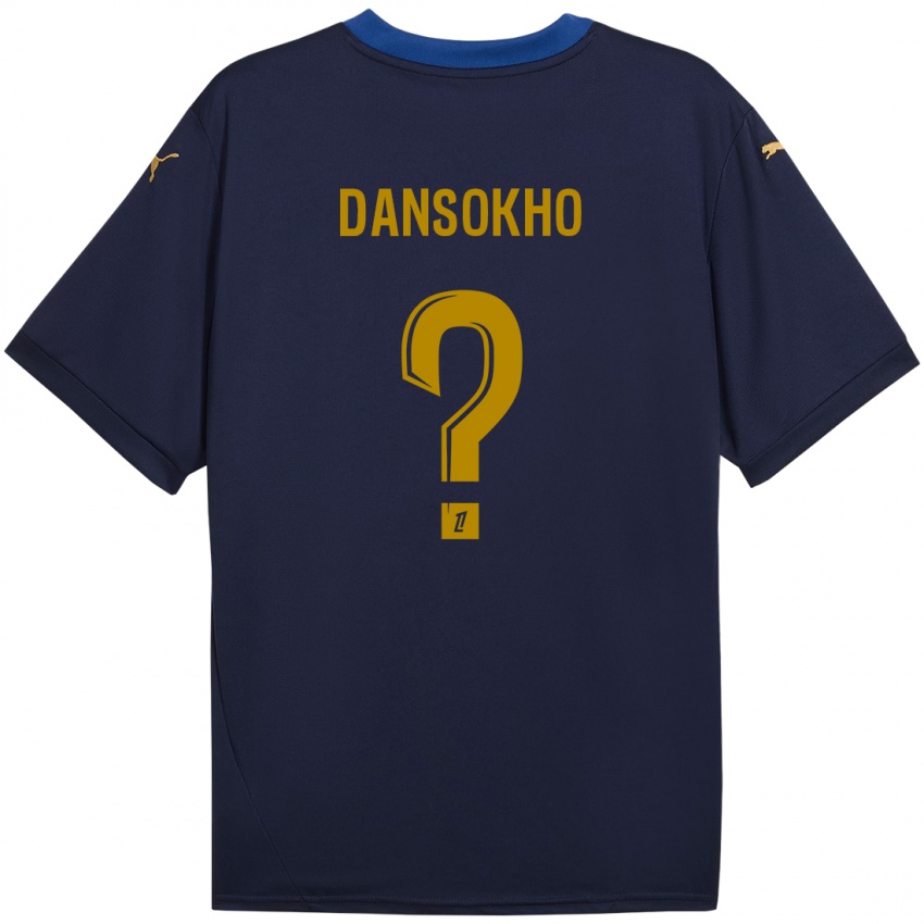 Kinder Ansoumana Dansokho #0 Marineblau Gold Auswärtstrikot Trikot 2024/25 T-Shirt Österreich