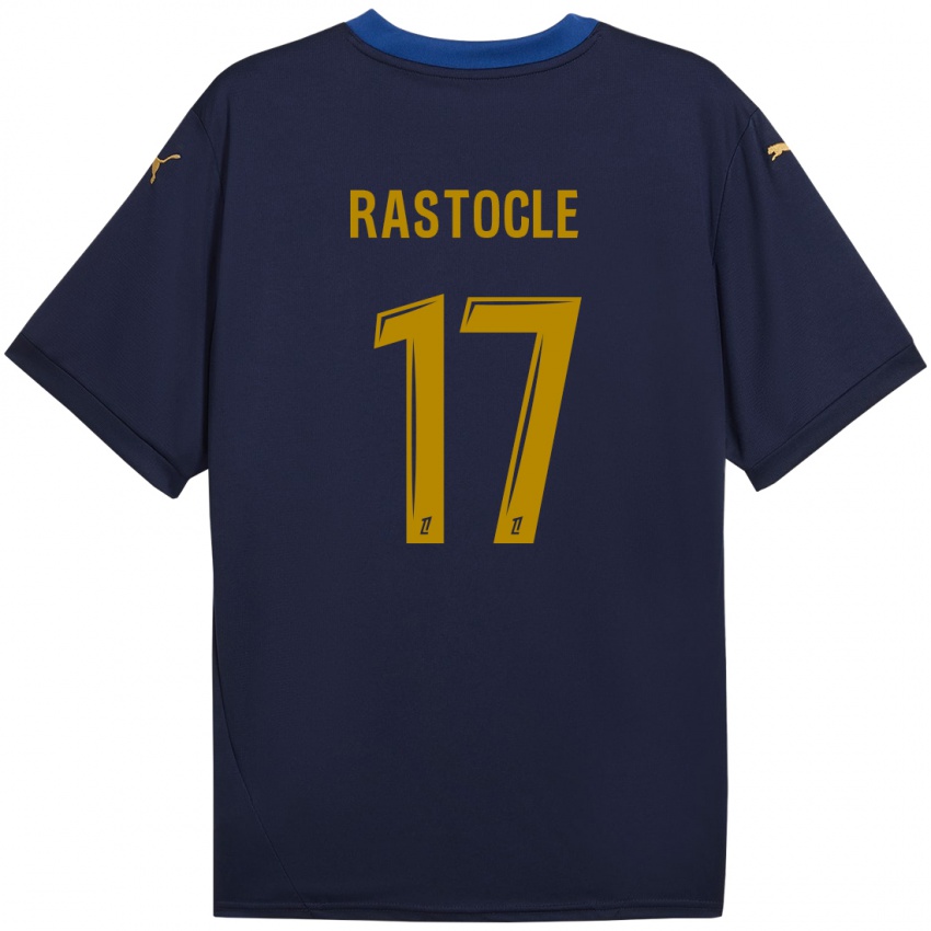 Kinder Jade Rastocle #17 Marineblau Gold Auswärtstrikot Trikot 2024/25 T-Shirt Österreich