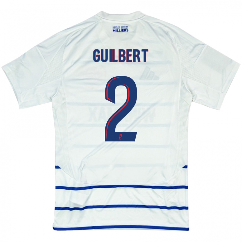 Kinder Frédéric Guilbert #2 Weiß Blau Auswärtstrikot Trikot 2024/25 T-Shirt Österreich