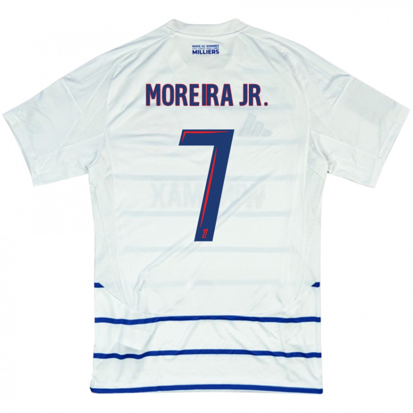 Kinder Diego Moreira #7 Weiß Blau Auswärtstrikot Trikot 2024/25 T-Shirt Österreich