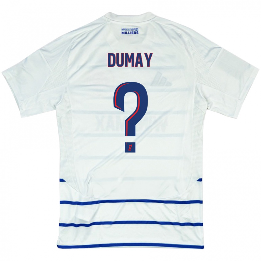 Kinder Yoann Dumay #0 Weiß Blau Auswärtstrikot Trikot 2024/25 T-Shirt Österreich