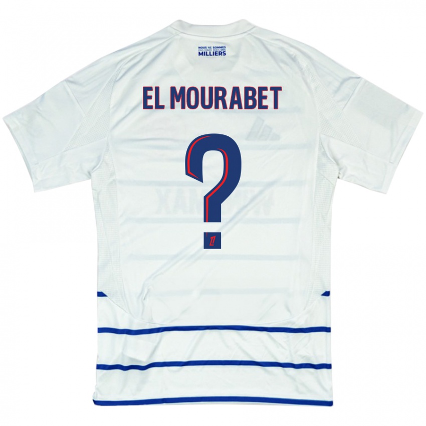 Kinder Samir El Mourabet #0 Weiß Blau Auswärtstrikot Trikot 2024/25 T-Shirt Österreich