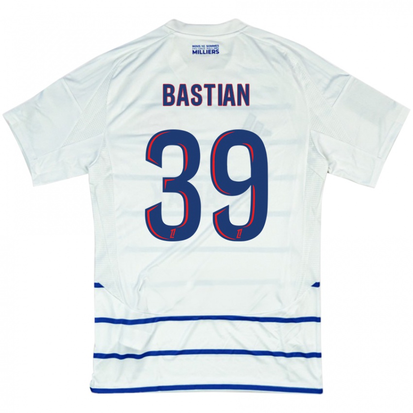 Kinder Maxime Bastian #39 Weiß Blau Auswärtstrikot Trikot 2024/25 T-Shirt Österreich