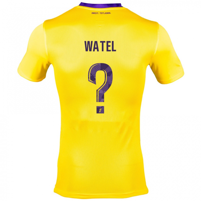 Kinder Kylian Watel #0 Gelb Lila Auswärtstrikot Trikot 2024/25 T-Shirt Österreich