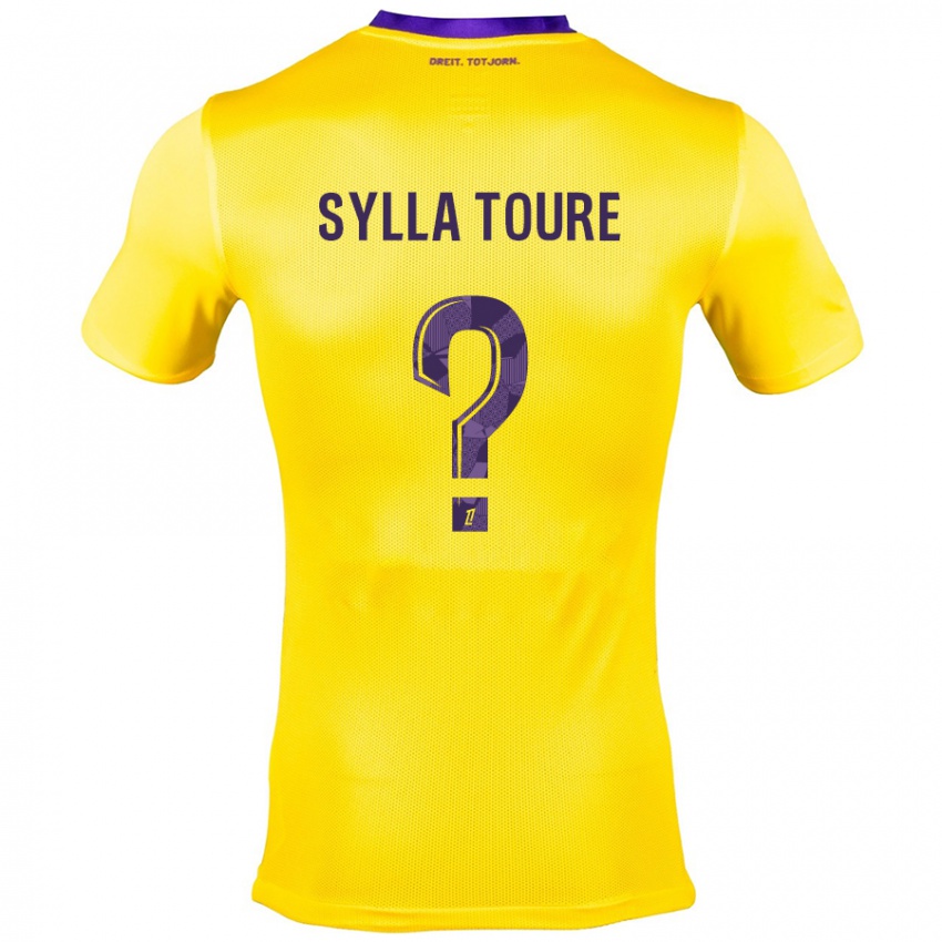 Kinder Ismael Sylla Touré #0 Gelb Lila Auswärtstrikot Trikot 2024/25 T-Shirt Österreich