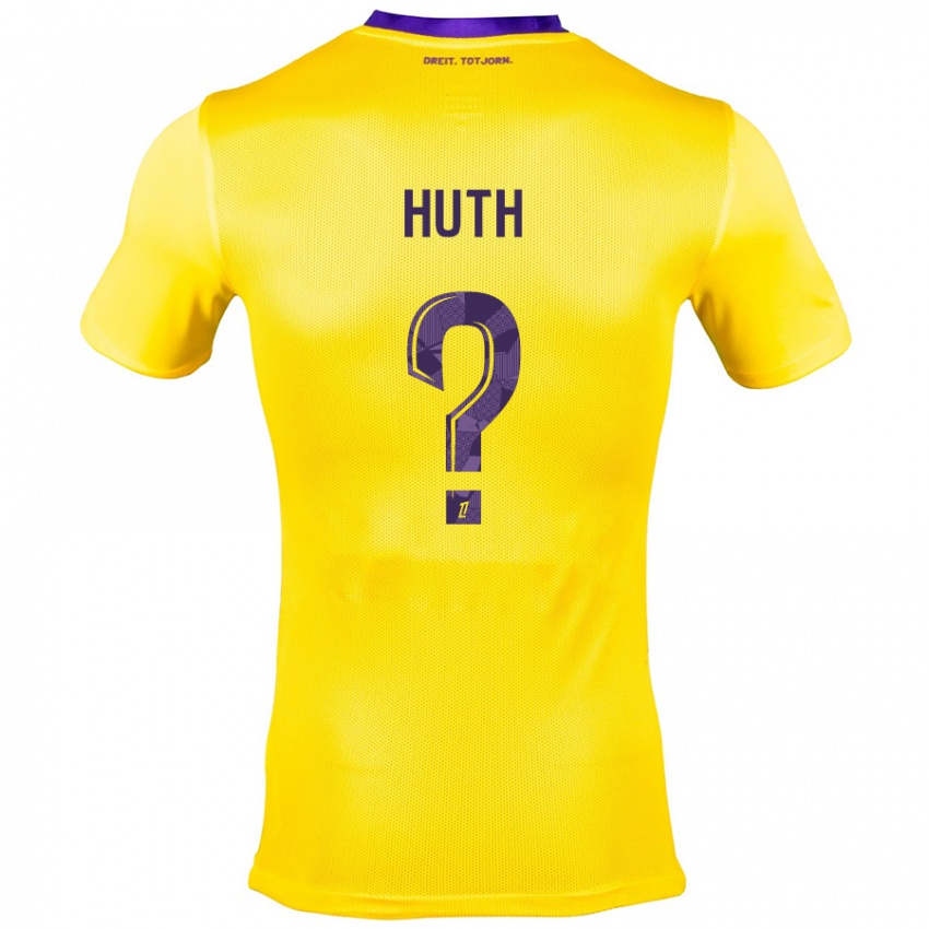 Kinder Lony Huth #0 Gelb Lila Auswärtstrikot Trikot 2024/25 T-Shirt Österreich