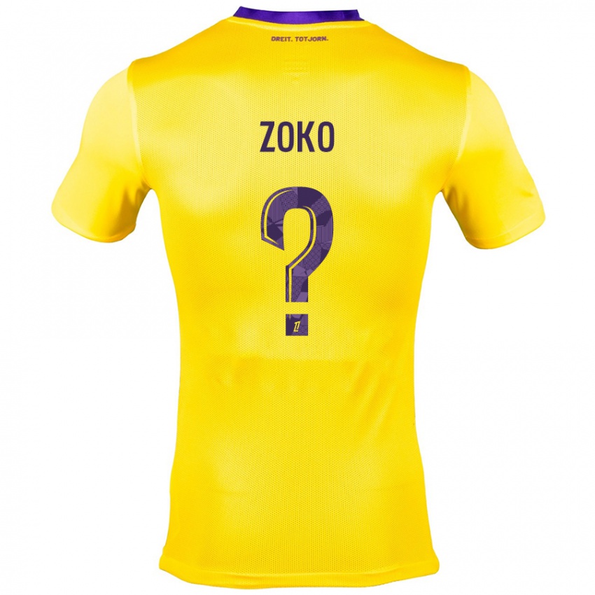 Kinder Nathan Zoko #0 Gelb Lila Auswärtstrikot Trikot 2024/25 T-Shirt Österreich