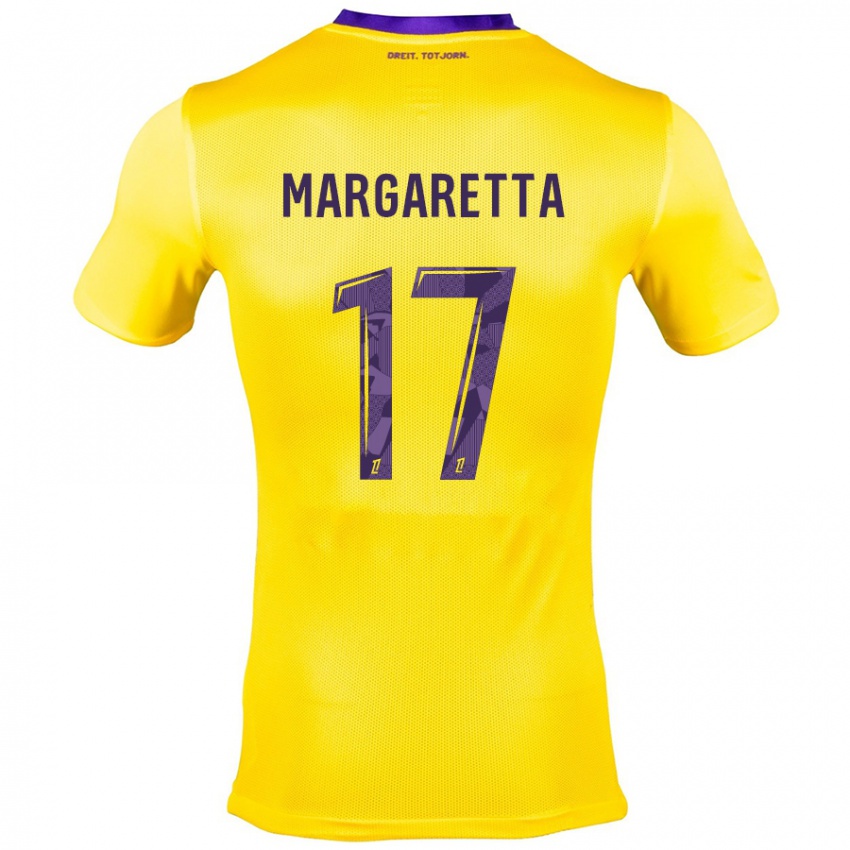 Kinder Jessica Margaretta #17 Gelb Lila Auswärtstrikot Trikot 2024/25 T-Shirt Österreich