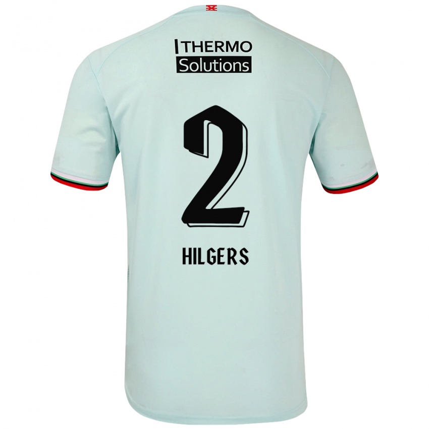 Kinder Mees Hilgers #2 Hellgrün Auswärtstrikot Trikot 2024/25 T-Shirt Österreich