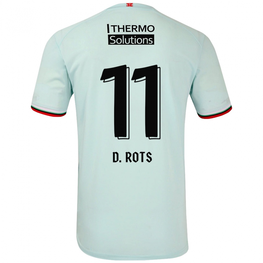 Kinder Daan Rots #11 Hellgrün Auswärtstrikot Trikot 2024/25 T-Shirt Österreich