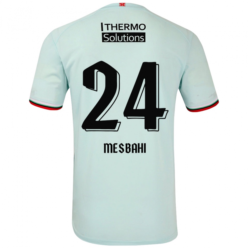 Kinder Juliën Mesbahi #24 Hellgrün Auswärtstrikot Trikot 2024/25 T-Shirt Österreich