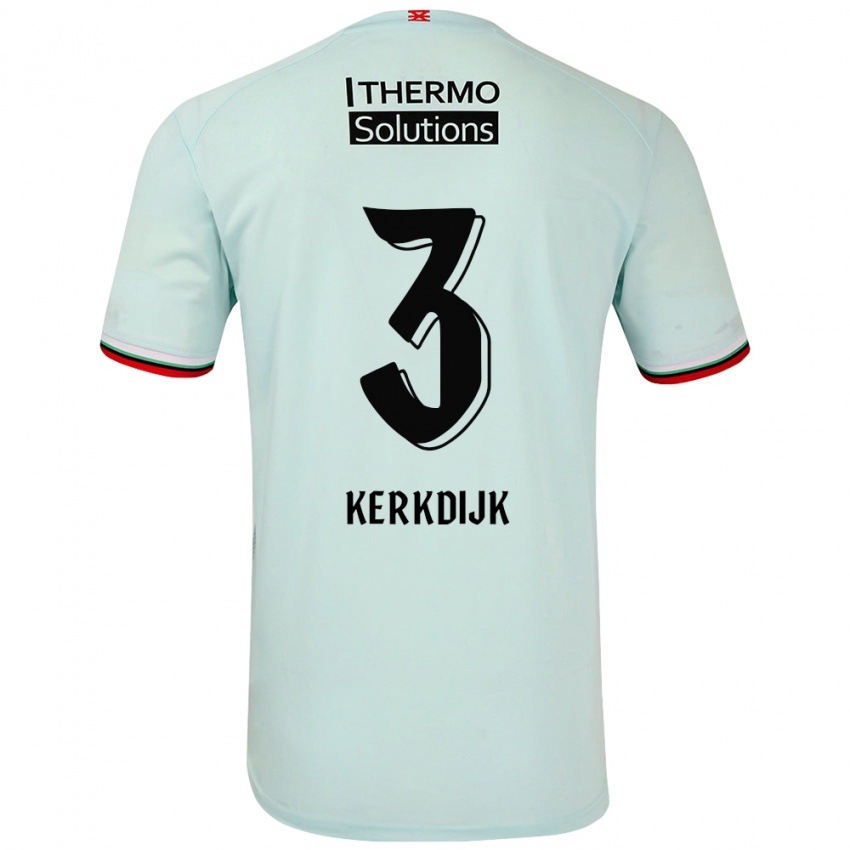 Kinder Danique Kerkdijk #3 Hellgrün Auswärtstrikot Trikot 2024/25 T-Shirt Österreich