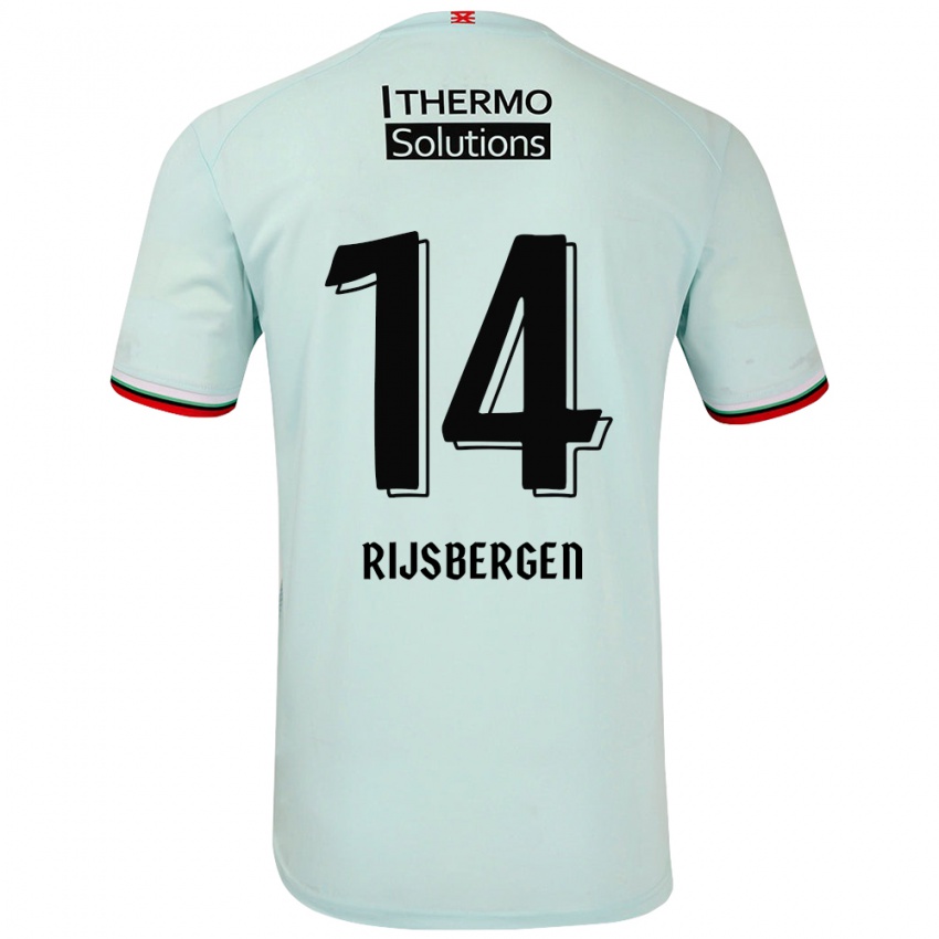 Kinder Liz Rijsbergen #14 Hellgrün Auswärtstrikot Trikot 2024/25 T-Shirt Österreich