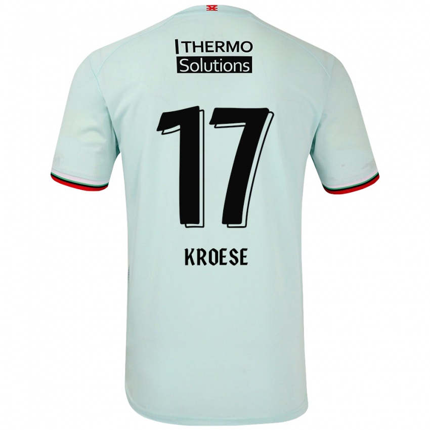 Kinder Fieke Kroese #17 Hellgrün Auswärtstrikot Trikot 2024/25 T-Shirt Österreich