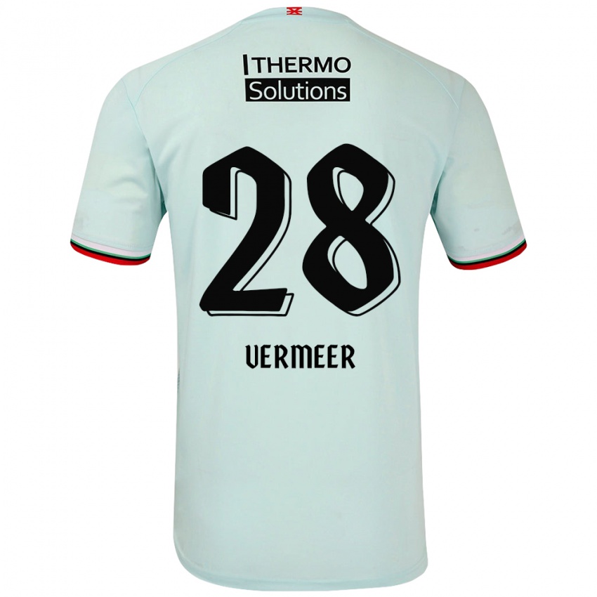 Kinder Sofie Rianne Vermeer #28 Hellgrün Auswärtstrikot Trikot 2024/25 T-Shirt Österreich