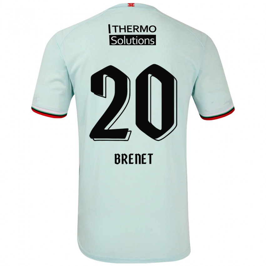 Kinder Joshua Brenet #20 Hellgrün Auswärtstrikot Trikot 2024/25 T-Shirt Österreich