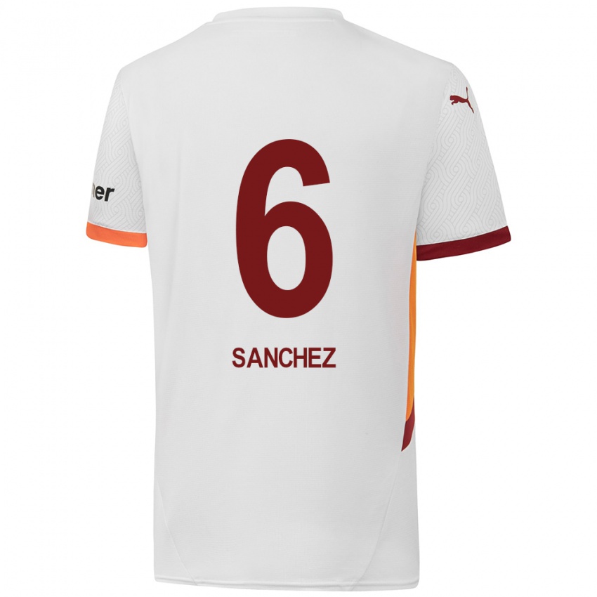 Kinder Davinson Sanchez #6 Weiß Gelb Rot Auswärtstrikot Trikot 2024/25 T-Shirt Österreich