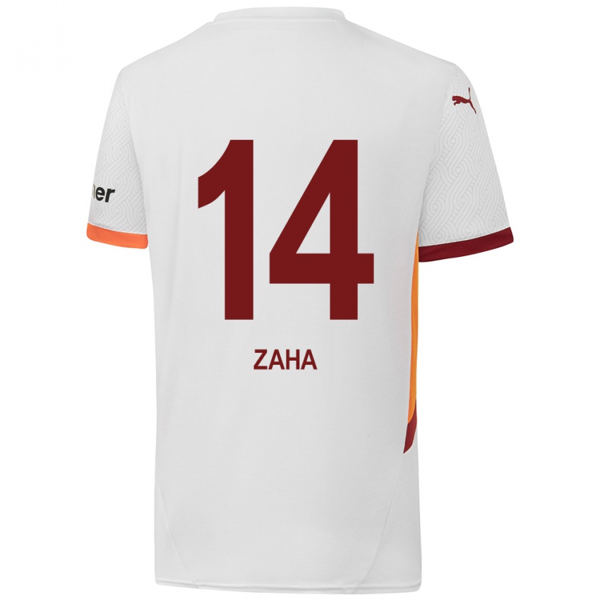 Kinder Wilfried Zaha #14 Weiß Gelb Rot Auswärtstrikot Trikot 2024/25 T-Shirt Österreich