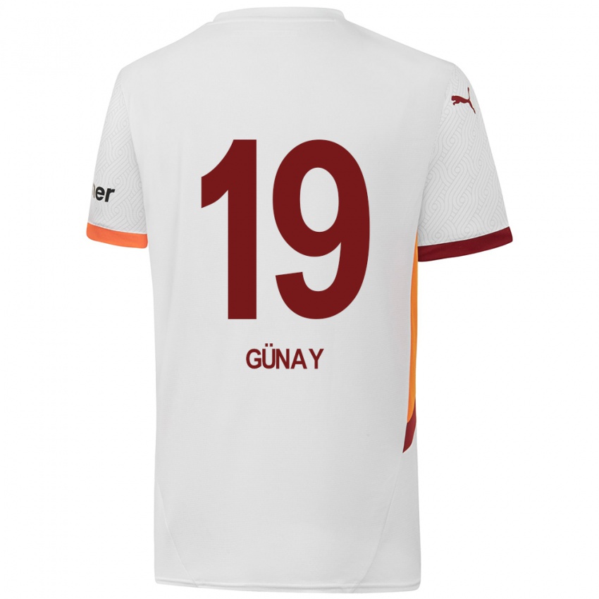 Kinder Günay Güvenç #19 Weiß Gelb Rot Auswärtstrikot Trikot 2024/25 T-Shirt Österreich