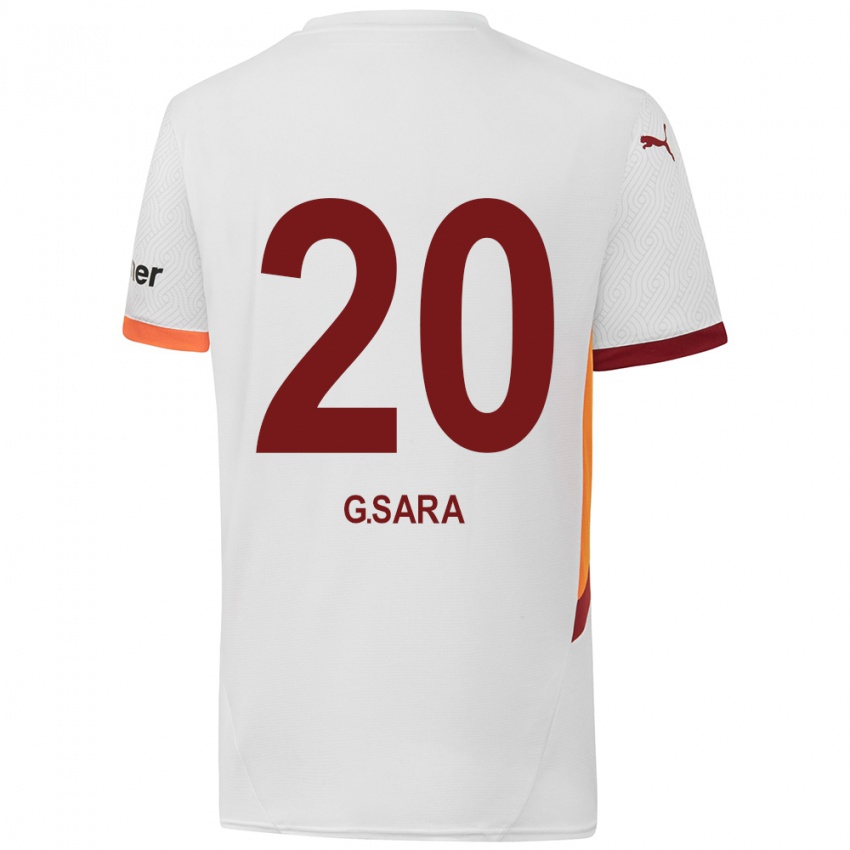 Kinder Gabriel Sara #20 Weiß Gelb Rot Auswärtstrikot Trikot 2024/25 T-Shirt Österreich