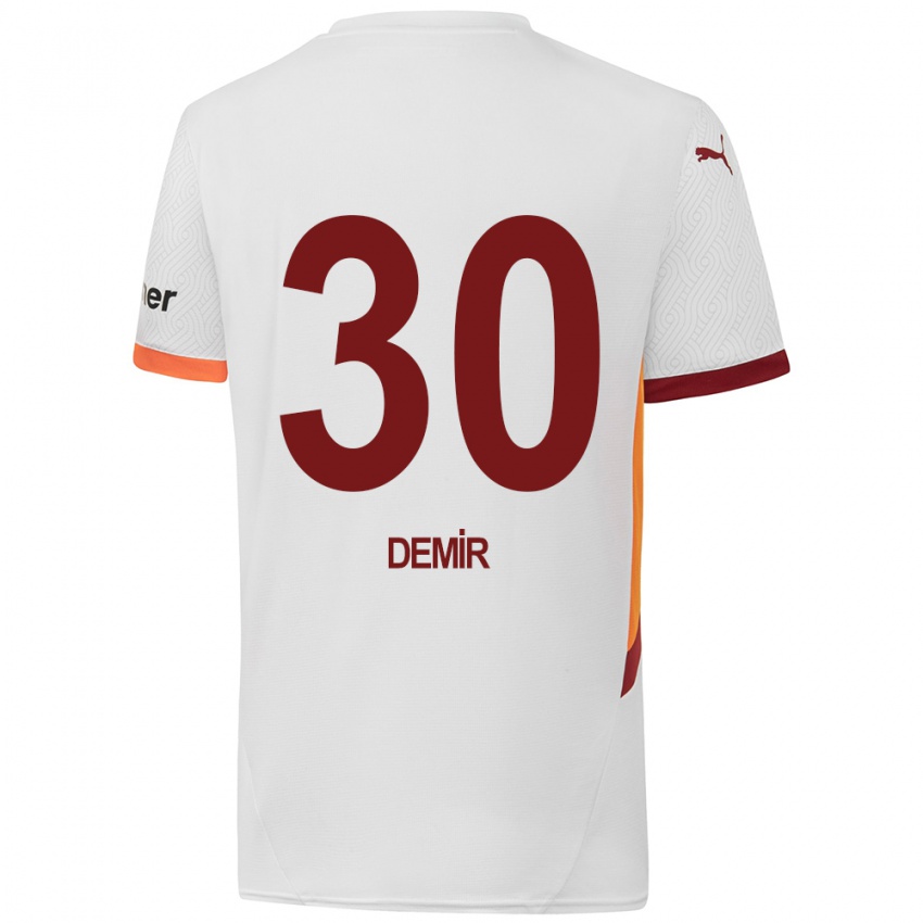 Kinder Yusuf Demir #30 Weiß Gelb Rot Auswärtstrikot Trikot 2024/25 T-Shirt Österreich