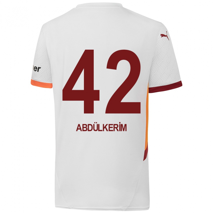 Kinder Abdülkerim Bardakcı #42 Weiß Gelb Rot Auswärtstrikot Trikot 2024/25 T-Shirt Österreich