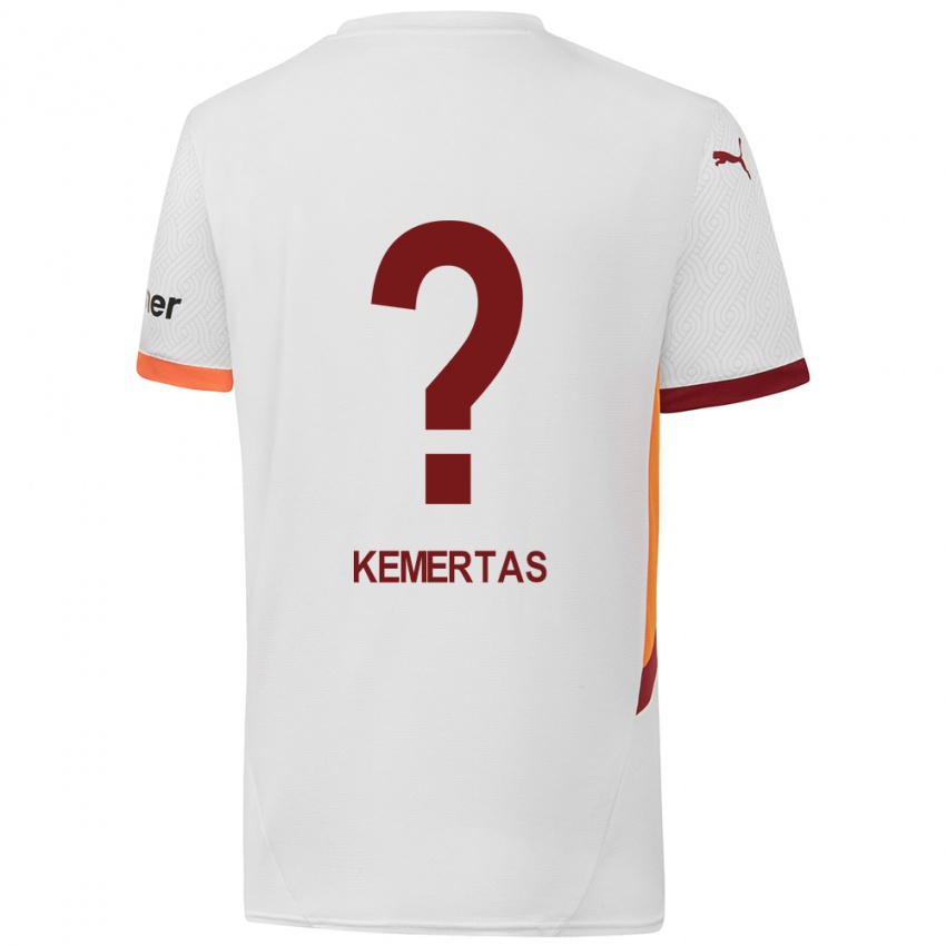 Kinder Batin Özden Kemertas #0 Weiß Gelb Rot Auswärtstrikot Trikot 2024/25 T-Shirt Österreich