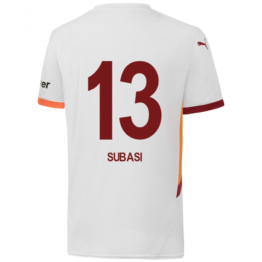 Kinder Kadir Subasi #13 Weiß Gelb Rot Auswärtstrikot Trikot 2024/25 T-Shirt Österreich