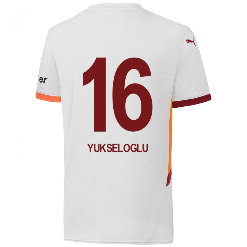 Kinder Ayaz Yükseloğlu #16 Weiß Gelb Rot Auswärtstrikot Trikot 2024/25 T-Shirt Österreich