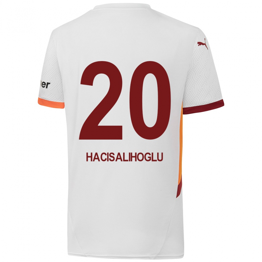 Kinder Arda Hacisalihoglu #20 Weiß Gelb Rot Auswärtstrikot Trikot 2024/25 T-Shirt Österreich