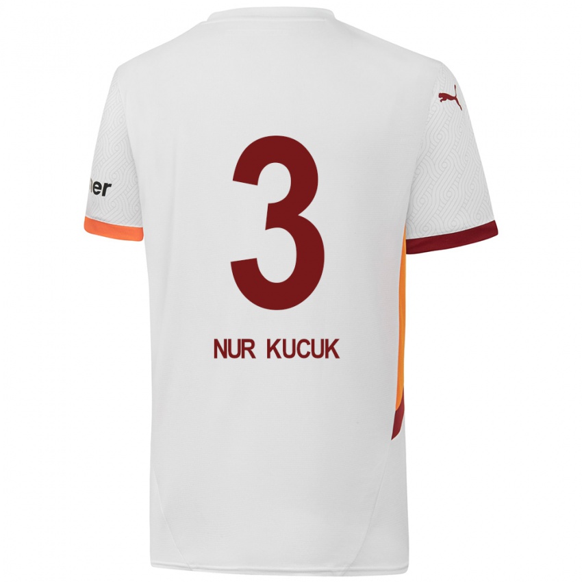 Kinder Rabia Nur Küçük #3 Weiß Gelb Rot Auswärtstrikot Trikot 2024/25 T-Shirt Österreich