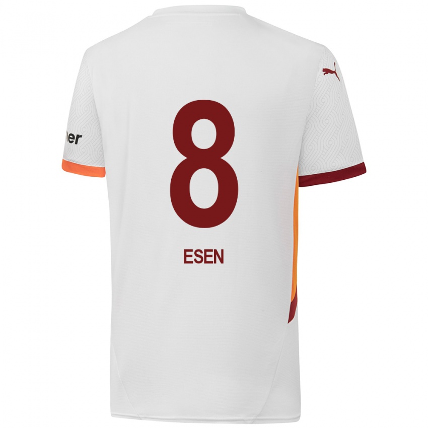 Kinder Emine Ecem Esen #8 Weiß Gelb Rot Auswärtstrikot Trikot 2024/25 T-Shirt Österreich