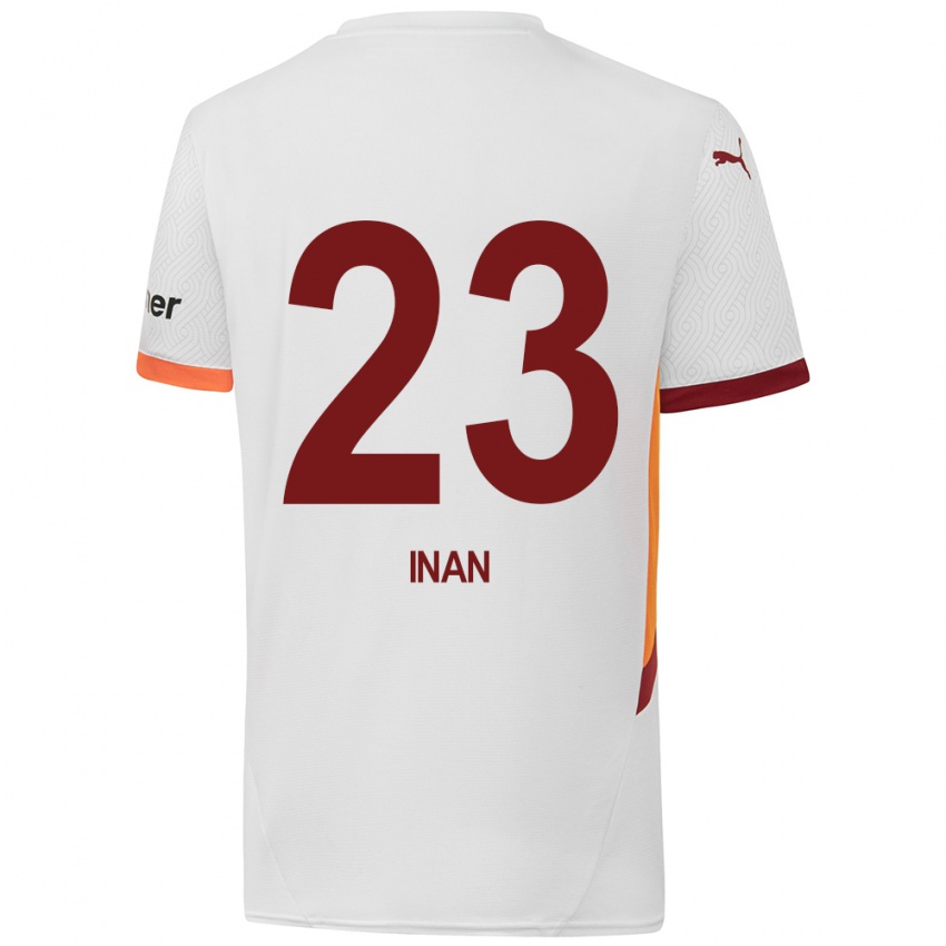 Kinder Müge İnan #23 Weiß Gelb Rot Auswärtstrikot Trikot 2024/25 T-Shirt Österreich