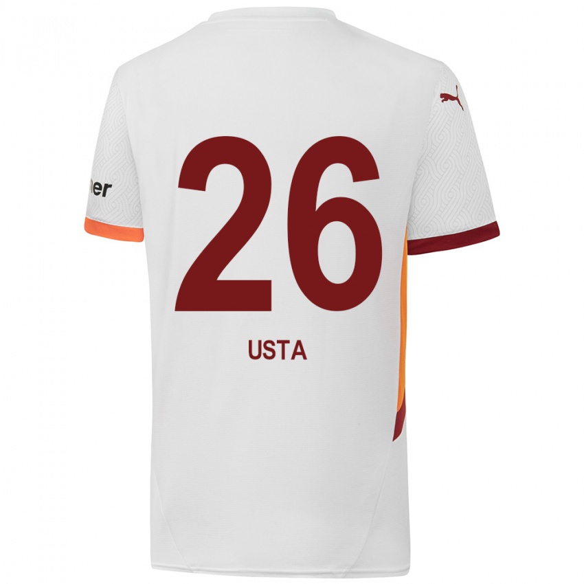 Kinder Alanur Usta #26 Weiß Gelb Rot Auswärtstrikot Trikot 2024/25 T-Shirt Österreich