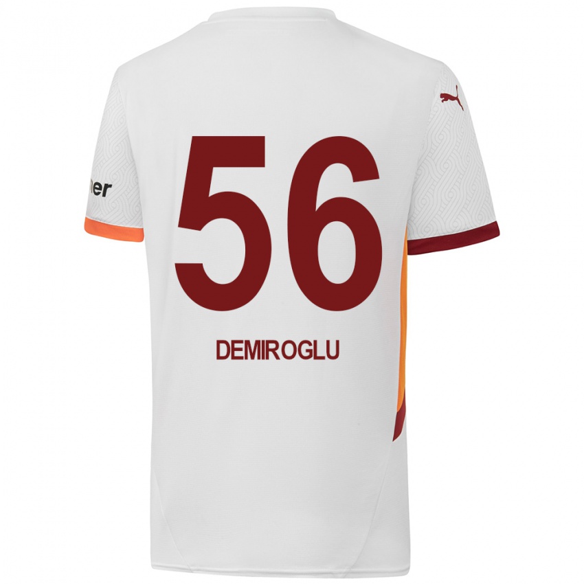 Kinder Baran Demiroğlu #56 Weiß Gelb Rot Auswärtstrikot Trikot 2024/25 T-Shirt Österreich