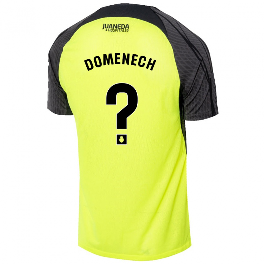 Kinder Marc Domenech #0 Fluoreszierend Grün Schwarz Auswärtstrikot Trikot 2024/25 T-Shirt Österreich