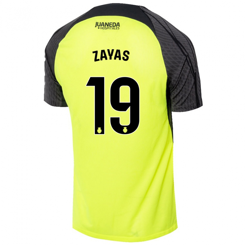 Kinder Yosmel Zayas #19 Fluoreszierend Grün Schwarz Auswärtstrikot Trikot 2024/25 T-Shirt Österreich