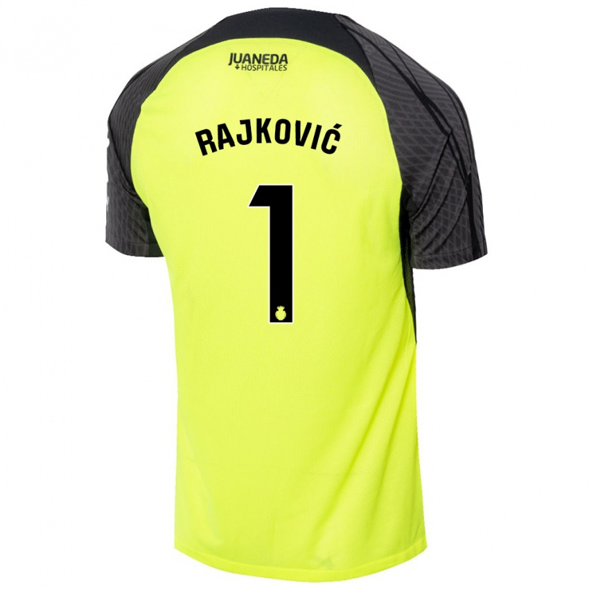 Kinder Predrag Rajkovic #1 Fluoreszierend Grün Schwarz Auswärtstrikot Trikot 2024/25 T-Shirt Österreich