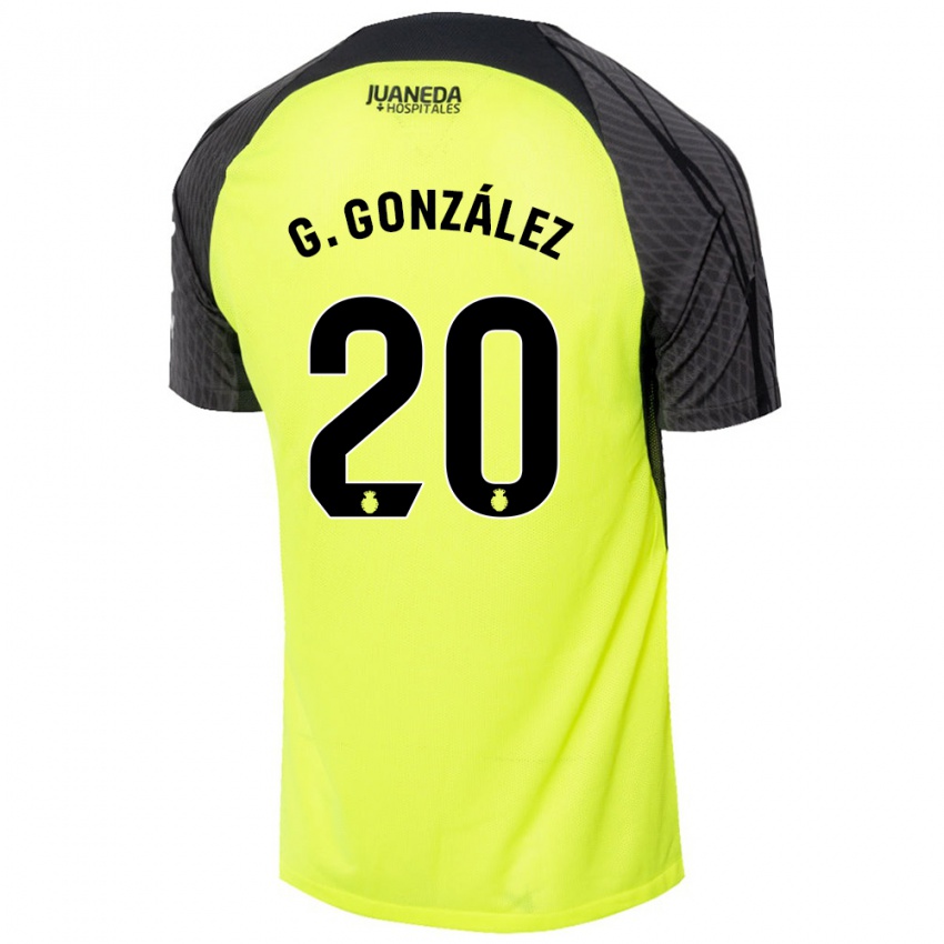 Kinder Giovanni González #20 Fluoreszierend Grün Schwarz Auswärtstrikot Trikot 2024/25 T-Shirt Österreich